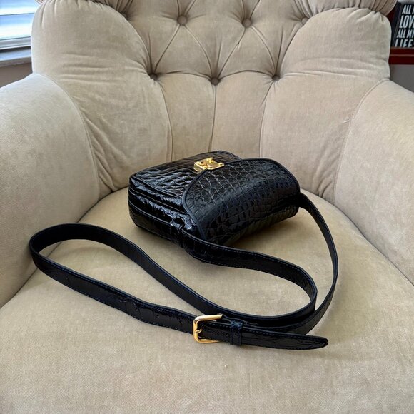 VTG Auth MAURO GOVERNA Italy Genuine Alligator Minaudiere Shoulder Bag - Picture 4 of 7